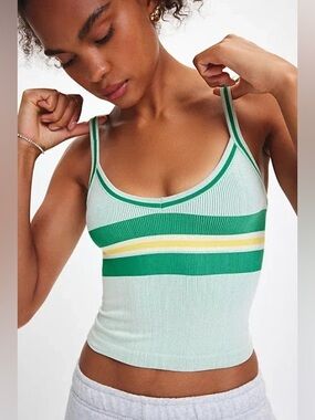 NWOT UO Out From Under Shiloh Striped Seamless Crop Cami